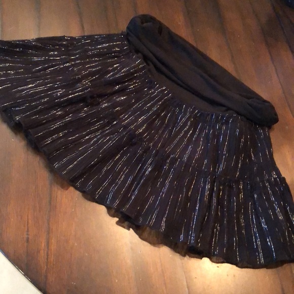 Body Central Iridescent vertical thread layer look lined high waist band mini - Picture 6 of 10